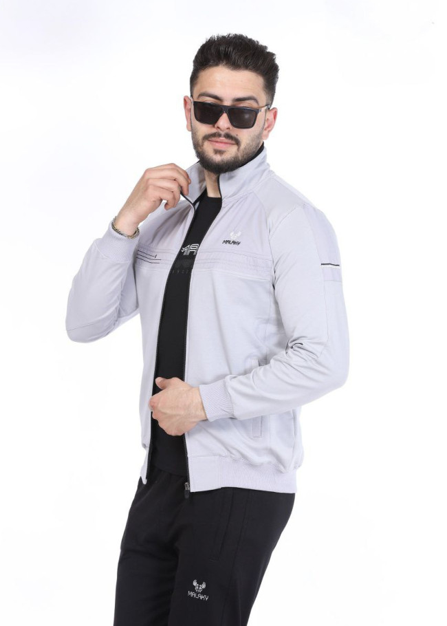 Üç Parçalı Erkek Eşofman Takımı - 2204  - Gri
