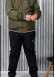 Mens Tracksuit with Large Sizes in Parachute Fabric - 2207 - khaki