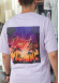 Mens T-Shirt with Back Print and Modern Design - 2307 - lilac