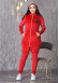 Velvet Slim Fit Tracksuit - 3 Piece Set 1011 - red