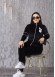 Velvet Slim Fit Tracksuit - 3 Piece Set 1011 - black