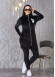 Velvet Slim Fit Tracksuit - 3 Piece Set 1011 - black