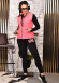 Slim Fit Sports Set - 3 Pieces (Code 1012) - pink