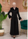 Woolen Winter Coat with Fur Lining - 1360 - black