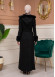 Woolen Winter Coat with Fur Lining - 1360 - black