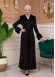 Woolen Winter Coat with Fur Lining - 1360 - black