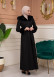 Woolen Winter Coat with Fur Lining - 1360 - black