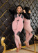 Velvet Three-Piece Pajama Set with Diamond-Embellished Pockets - Code 1016 - powder pink/ dusty pink