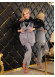 Velvet Three-Piece Pajama Set with Diamond-Embellished Pockets - Code 1016 - gray
