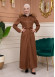 Shaomah Winter Coat with Fur Hood - Code 1361 - brown
