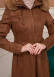 Shaomah Winter Coat with Fur Hood - Code 1361 - brown