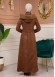 Shaomah Winter Coat with Fur Hood - Code 1361 - brown