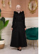 Shaomah Winter Coat with Fur Hood - Code 1361 - black