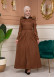 Shaomah Winter Coat with Fur Hood - Code 1361 - brown