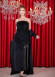 Product Name: Soft Velvet Kimono Set with Fur Details - 7016 - black