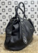 Elegant Leather Handbag with Studs - 970 - black