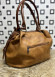 Elegant Leather Handbag with Studs - 970 - tan