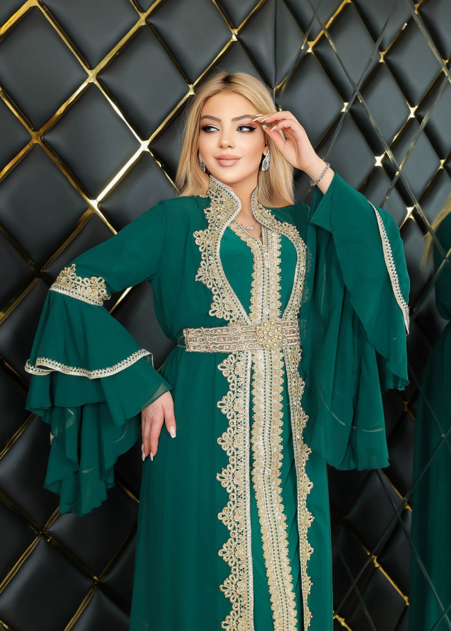 قفطان ملكي كود 4113 - اخضر