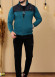Mens 4-Piece Pajama Set Code 2205 - turquoise