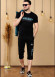Mens 4-Piece Pajama Set Code 2205 - turquoise