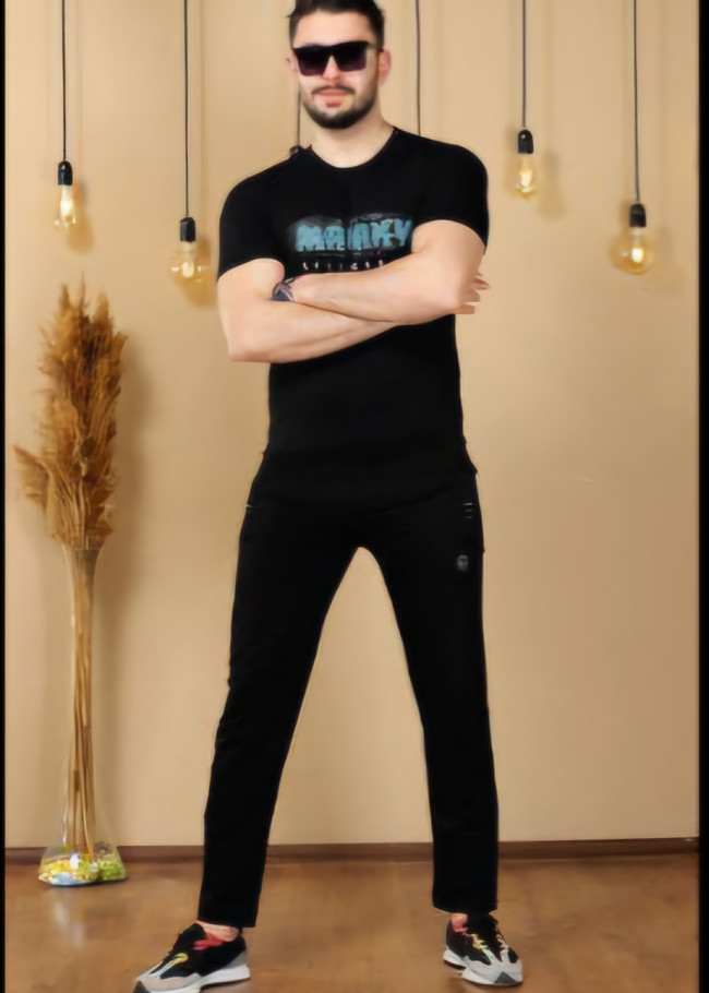 Mens 4-Piece Pajama Set Code 2205 - turquoise