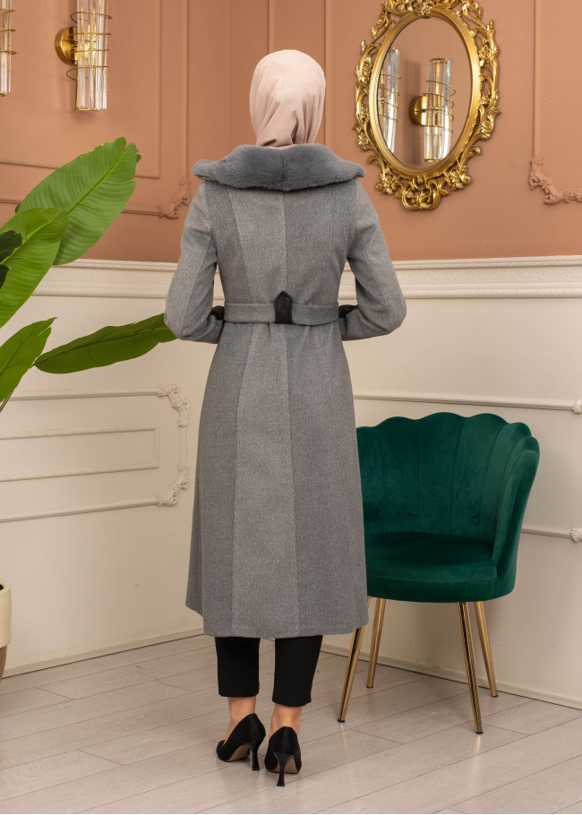Trench Coat Wool Mohair Code 1364 - gray