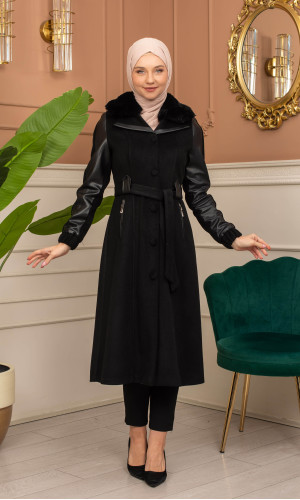 ترانشكوت جوخ موهير بكود 1364 - اسود