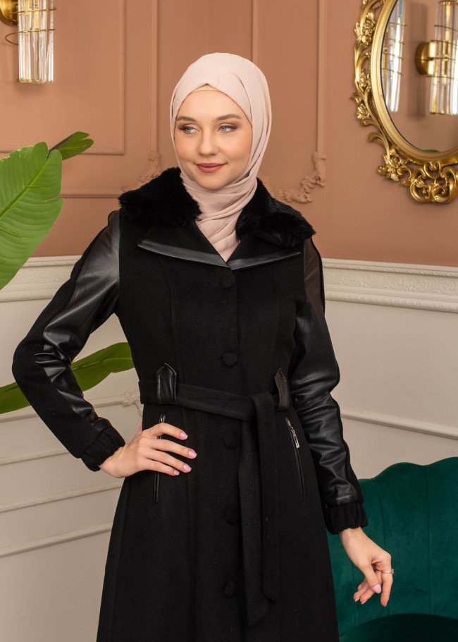 ترانشكوت جوخ موهير بكود 1364 - اسود