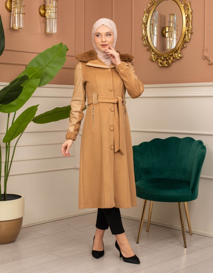 Trench Coat Wool Mohair Code 1364 - tan