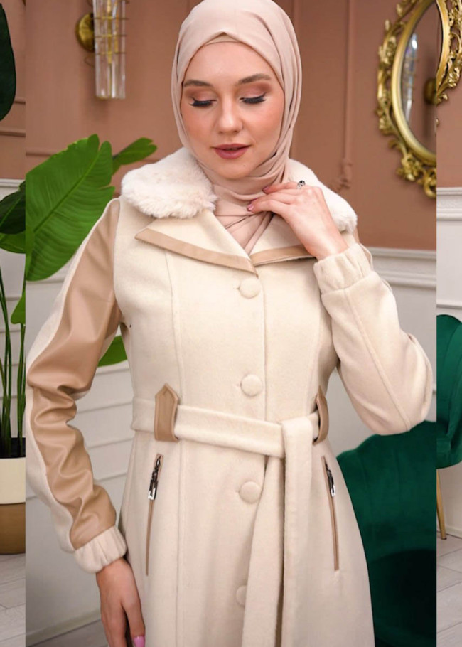 Trench Coat Wool Mohair Code 1364 - beige
