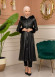 Trench Coat with Treated Leather Code 1365 - black