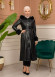 Trench Coat with Treated Leather Code 1365 - black