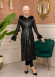 Trench Coat with Treated Leather Code 1365 - black