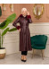 Trench Coat with Treated Leather Code 1365 - burgundy