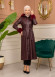 Trench Coat with Treated Leather Code 1365 - burgundy