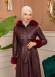 Trench Coat with Treated Leather Code 1365 - burgundy