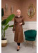 Trench Coat with Treated Leather Code 1365 - tan