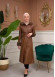 Trench Coat with Treated Leather Code 1365 - tan