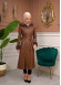 Trench Coat with Treated Leather Code 1365 - tan