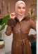 Trench Coat with Treated Leather Code 1365 - tan