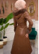 Trench Coat with Treated Leather Code 1365 - tan