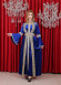 Soft Velvet Korean Caftan - 4119 - blue