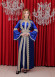 Soft Velvet Korean Caftan - 4119 - blue