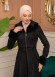 Suede Coat with Fur Lining - 1372 - black