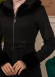 Suede Coat with Fur Lining - 1372 - black