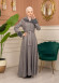 Suede Coat with Fur Lining - 1372 - gray