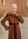 Velvet Suede Trench Coat with Faux Fur Lining, Code 1366 - tan