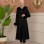 Luxury Suede Trench Coat Lined with Rabbit Fur 1366 - black
