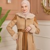 ترانشكوت كود 1366 شامواه مبطن بالفرو - بيج