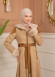 Velvet Suede Trench Coat with Faux Fur Lining, Code 1366 - beige